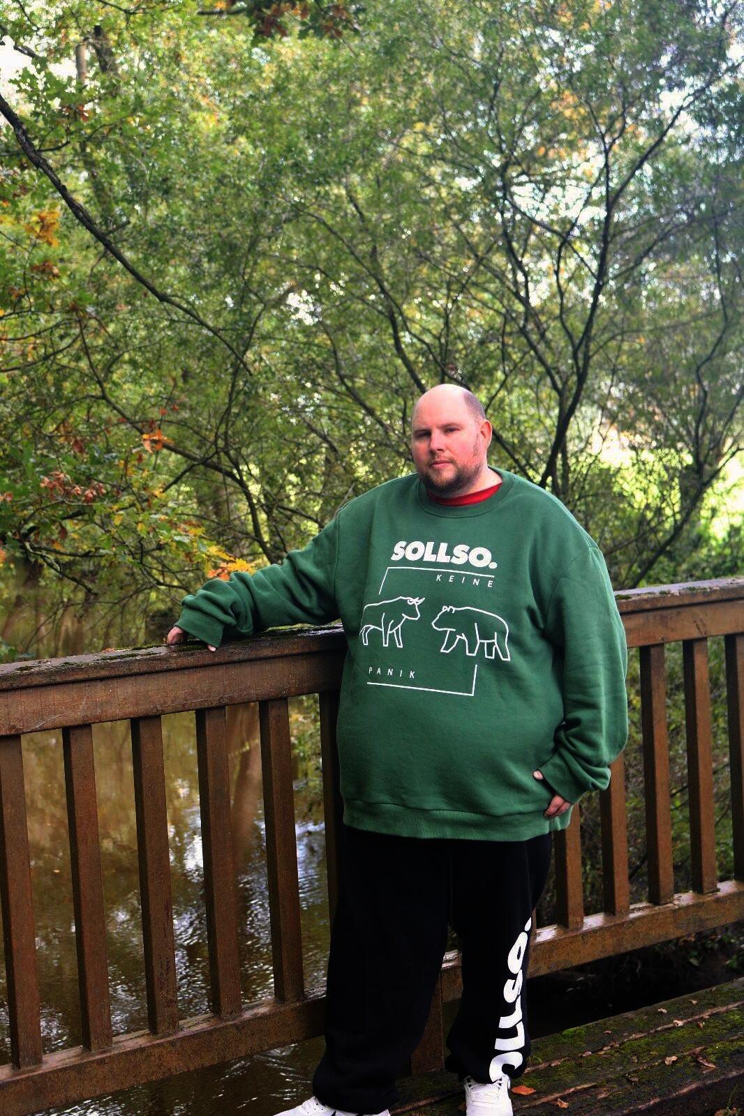 SOLLSO. Sweatshirt „Bull - Bear“, Farbe Jungle Green, Größe 3XL