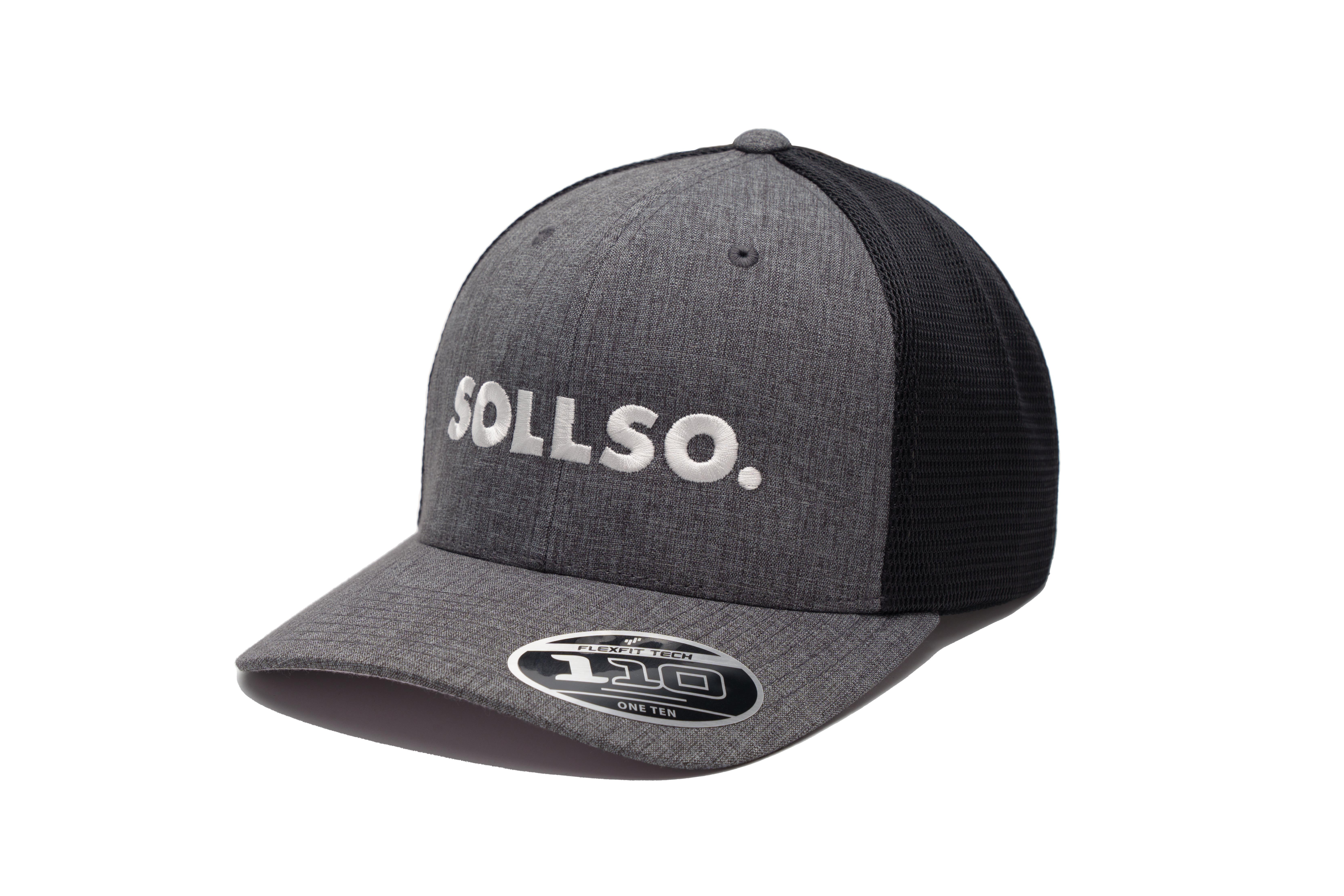 SOLLSO. Mesh 2-Tone Cap, Charcoal-Black