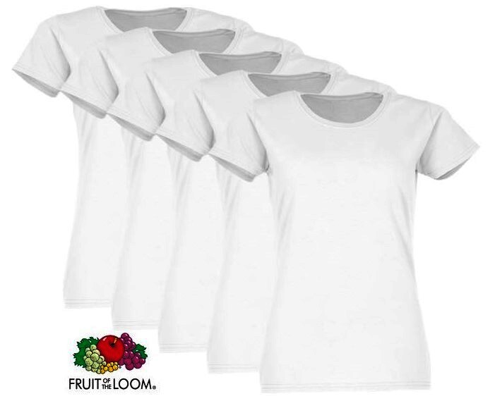 FRUIT OF THE LOOM  Valueweight Damen-T-Shirt, 10er-Pack, weiß, Gr.XXL