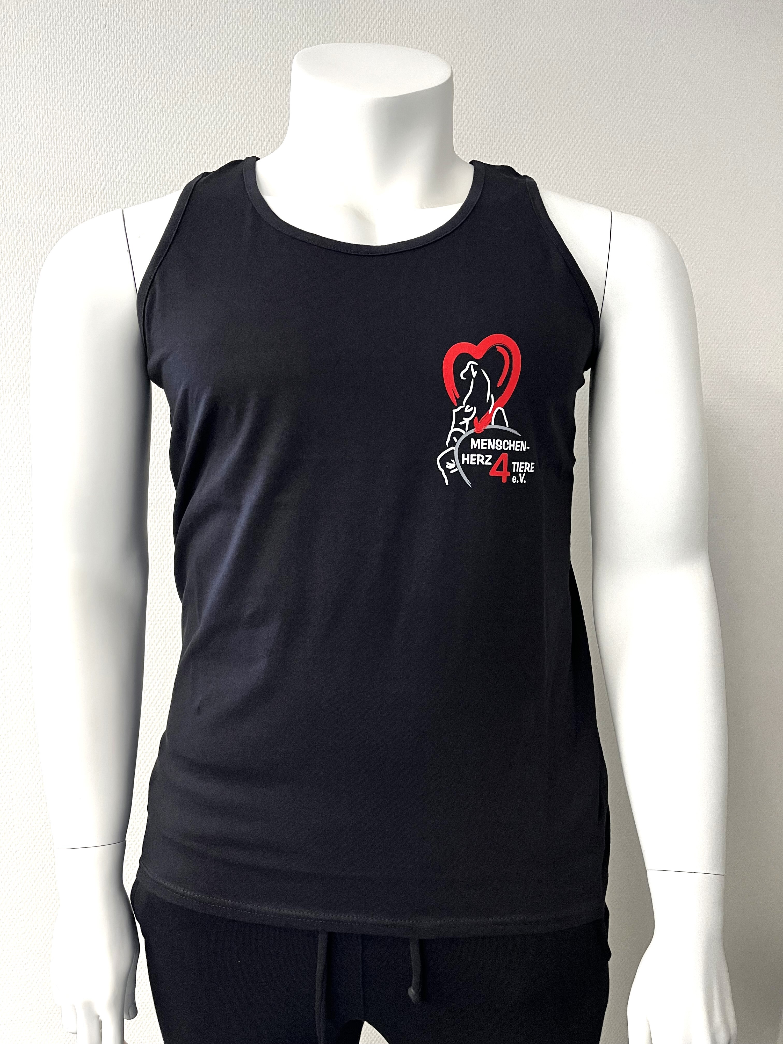 Damen Tank Top "Menschen Herz 4 Tiere e.V." by SOLLSO., schwarz,, Gr.XXL