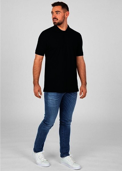 JAKO Herren Polo-Shirt Organic, schwarz, Gr.S