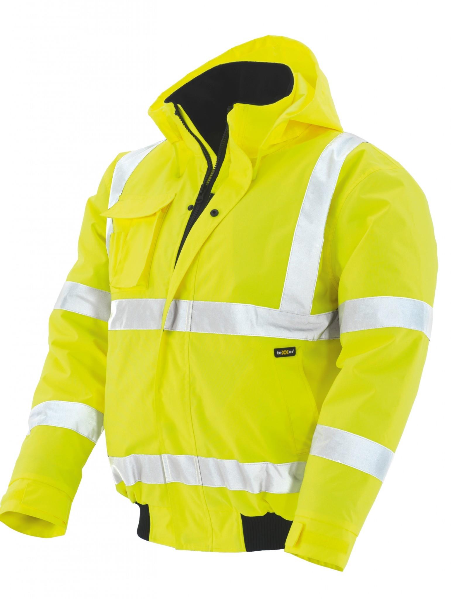 teXXor Warnschutz-Pilotenjacke Whistler wasserdichte, winddichte Arbeitsjacke, leuchtgelb, 4118 teXXor Warnschutz-Pilotenjacke Whistler wasserdichte, winddichte Arbeitsjacke, leuchtgelb, 4118