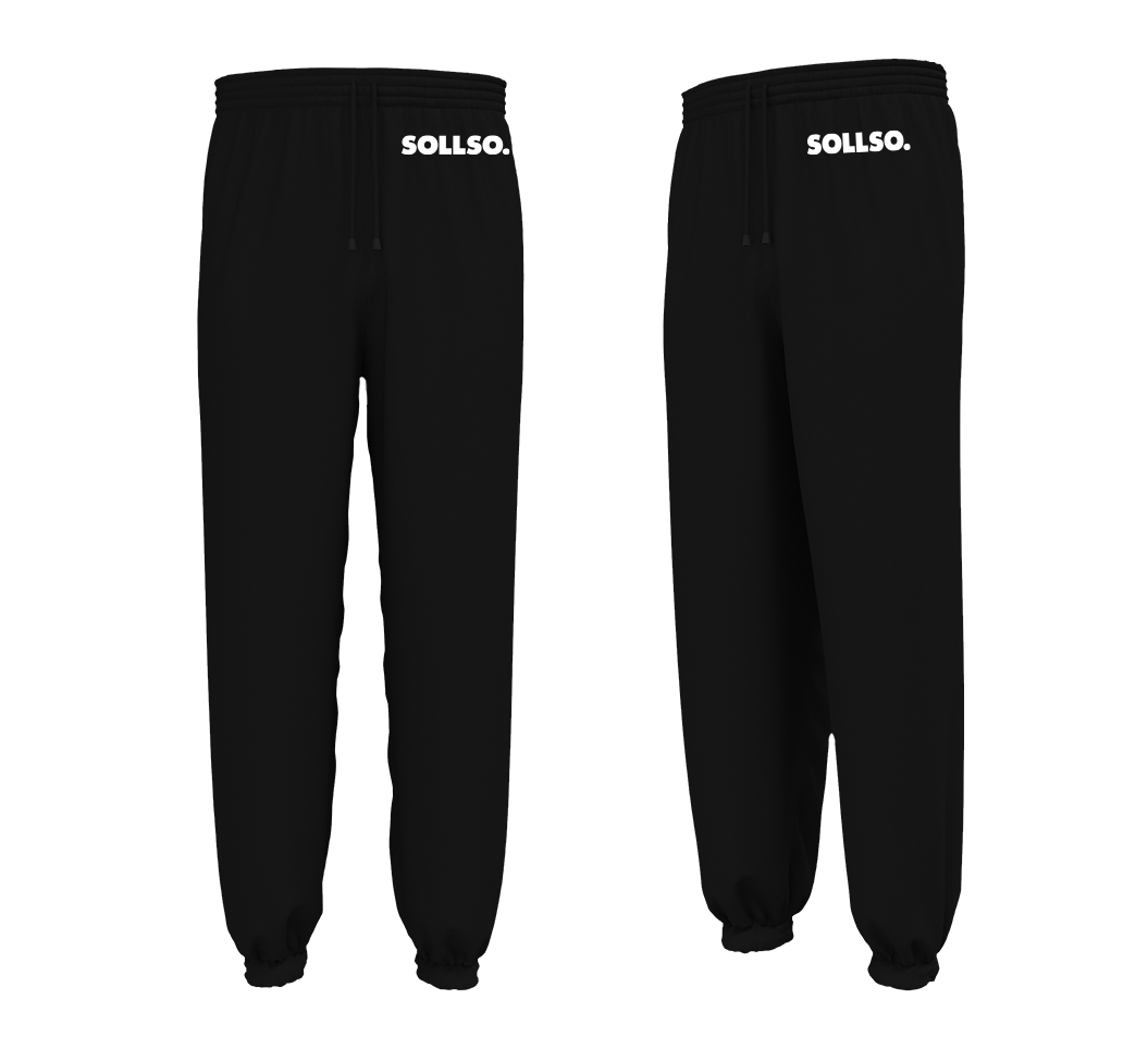 SOLLSO. Sweatpants „Pure Logo klein“, Farbe Dark Black, Größe 6XL SOLLSO. Sweatpants „Pure Logo klein“, Farbe Dark Black, Größe 6XL