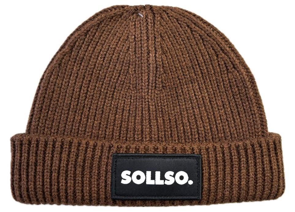 SOLLSO. Harbour Beanie, Strickmütze, walnus