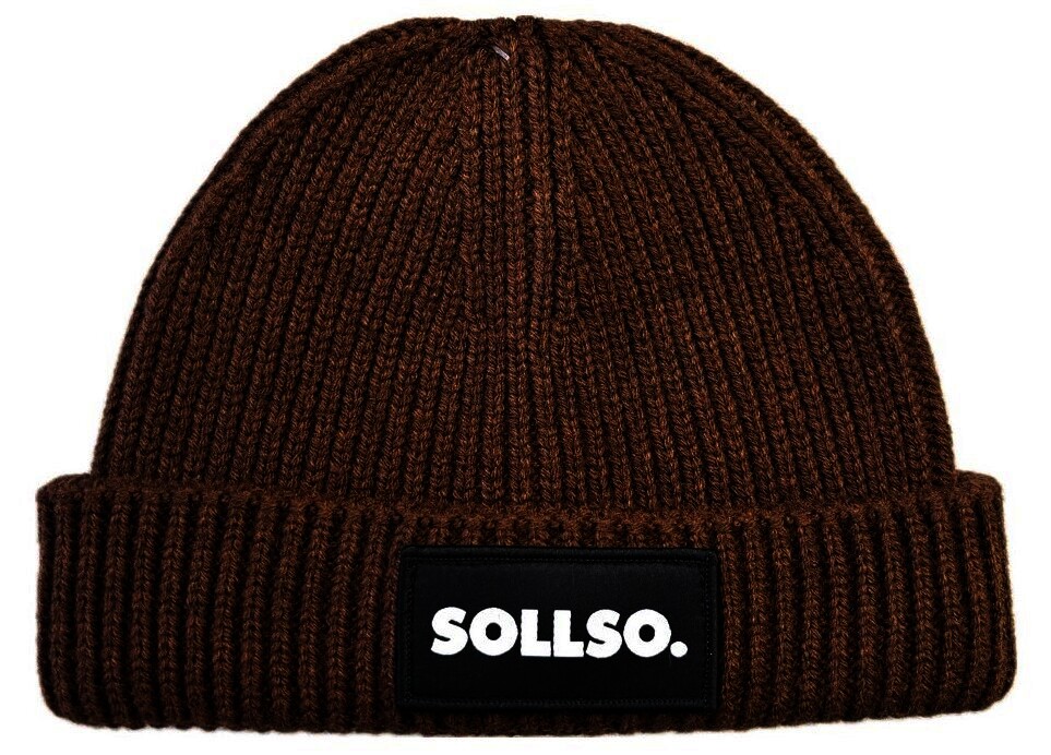 SOLLSO. Harbour Beanie, Strickmütze, walnus