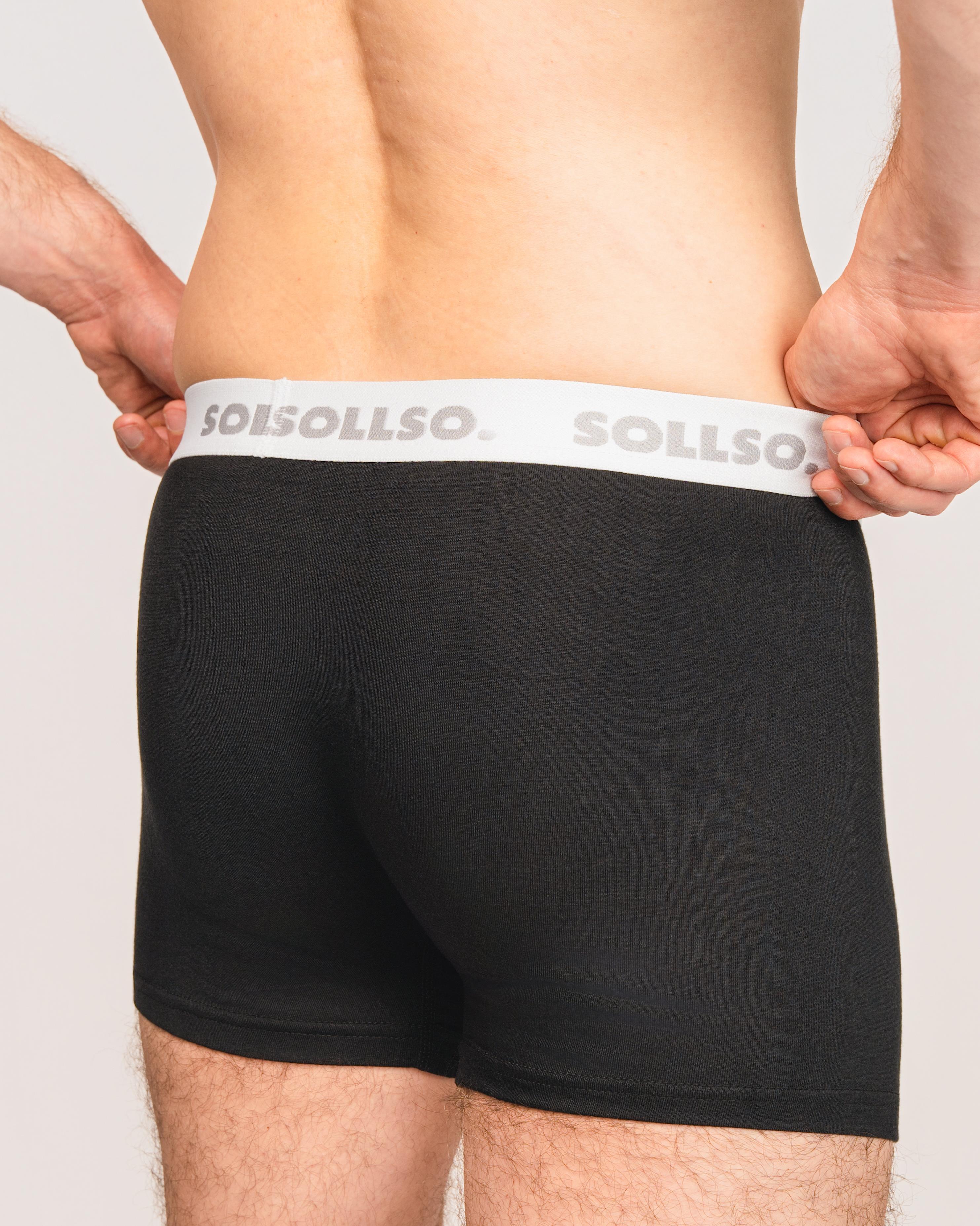 3er Pack Herren Boxershort, Bambusviskose, Schwarz/Weiß, Gr.L
