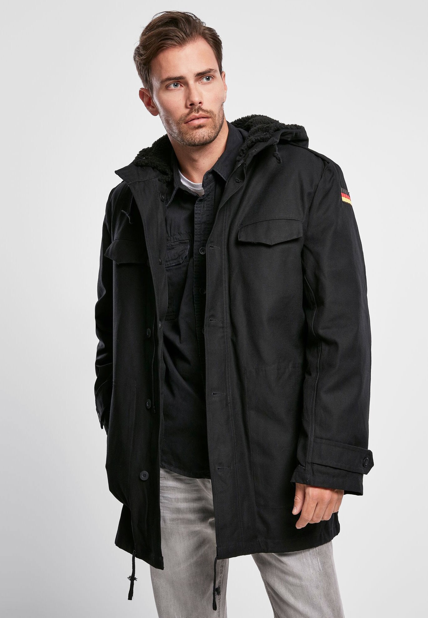 Brandit BW Parka Flag, Schwarz, Gr.52