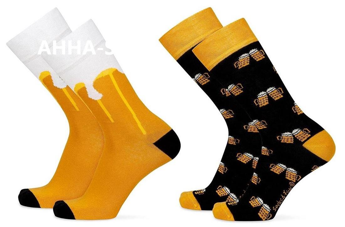 2 Paar „Socks4fun“ Socken mit Biermotiv, Gr. 42 - 47  2 Paar „Socks4fun“ Socken mit Biermotiv, Gr. 42 - 47