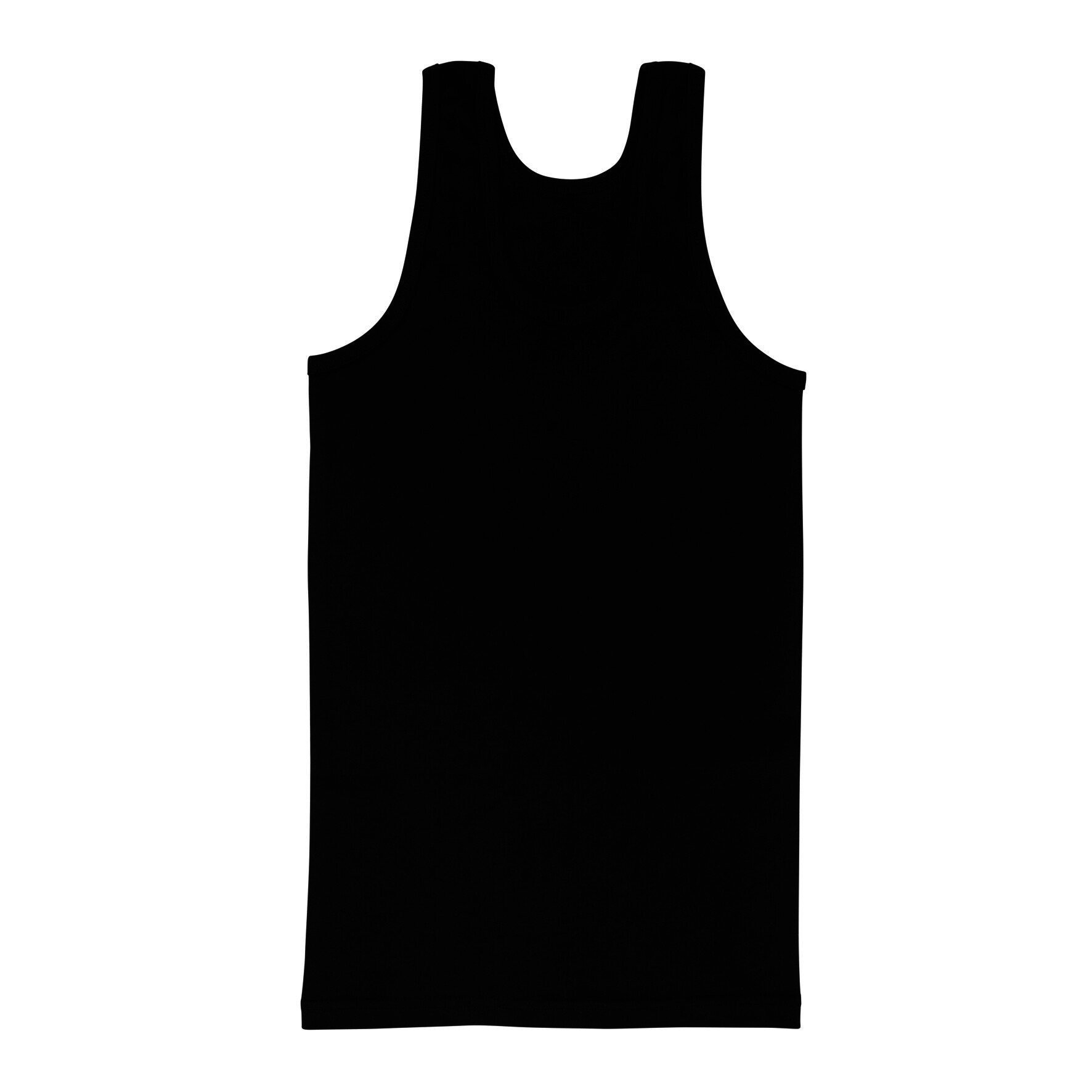 2er-Pack Herren-Unterhemd 20430, Feinripp, Schwarz, Gr.6