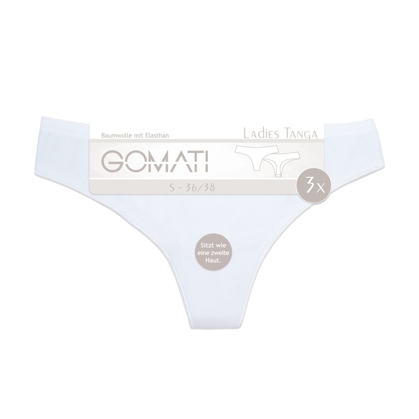 Damen Tanga 10112, versch. Farben, 3er Pack