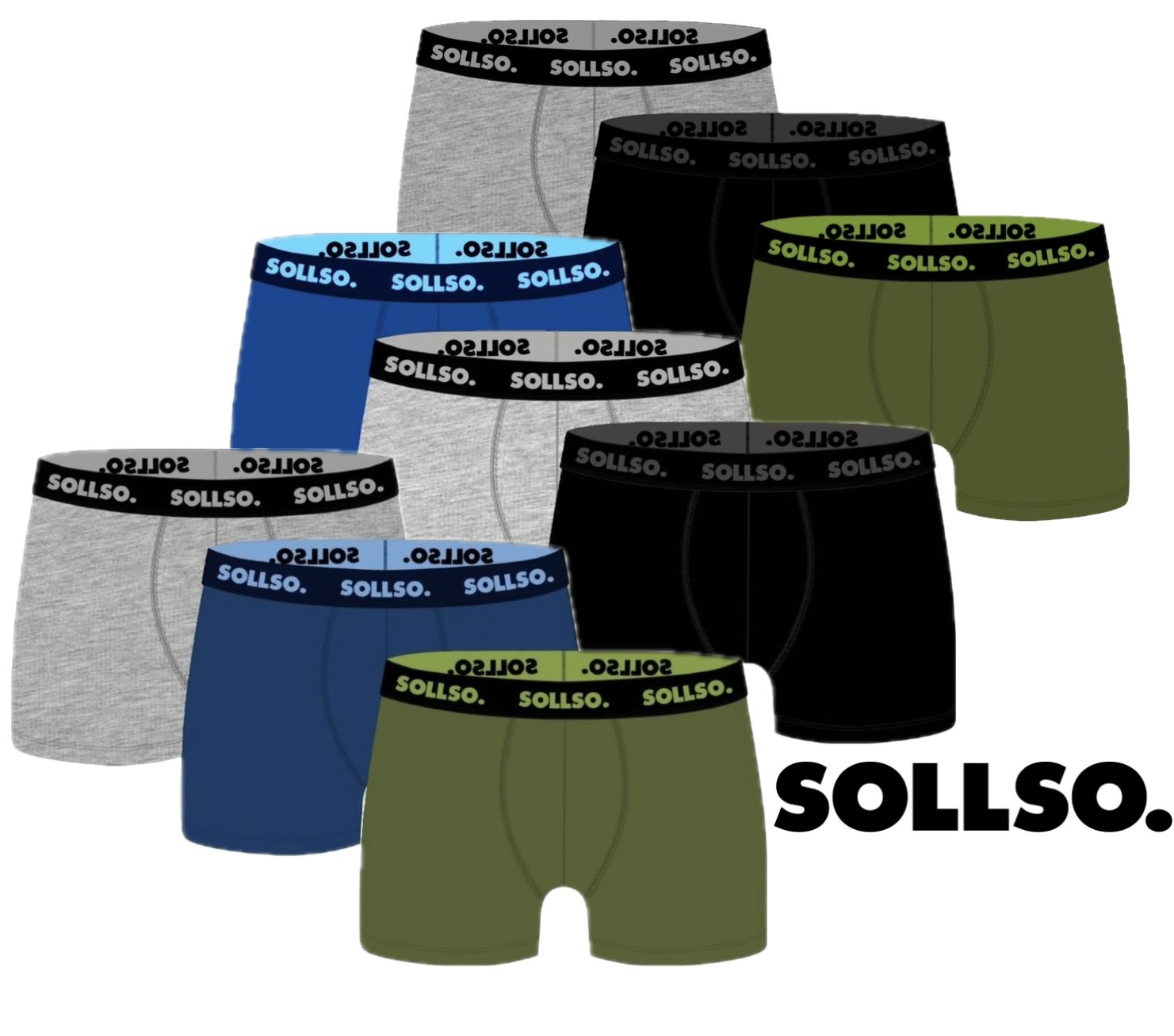 3er Pack Herren Boxershort, Bambusviskose, Blau/Grau/Olive, Gr.L 3er Pack Herren Boxershort, Bambusviskose, Blau/Grau/Olive, Gr.L