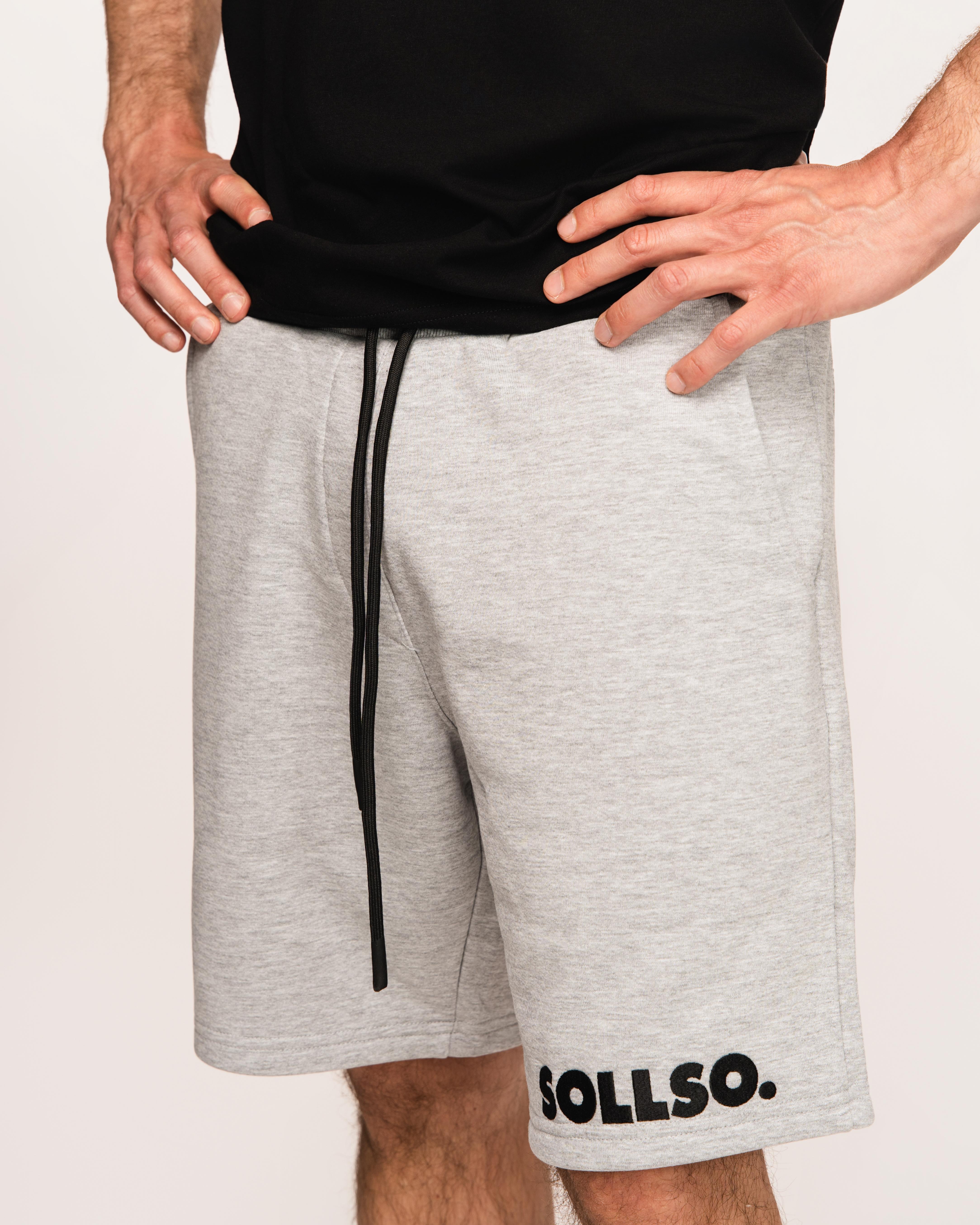 Sweatshorts „SOLLSO.“, Grau Melliert, Gr.S