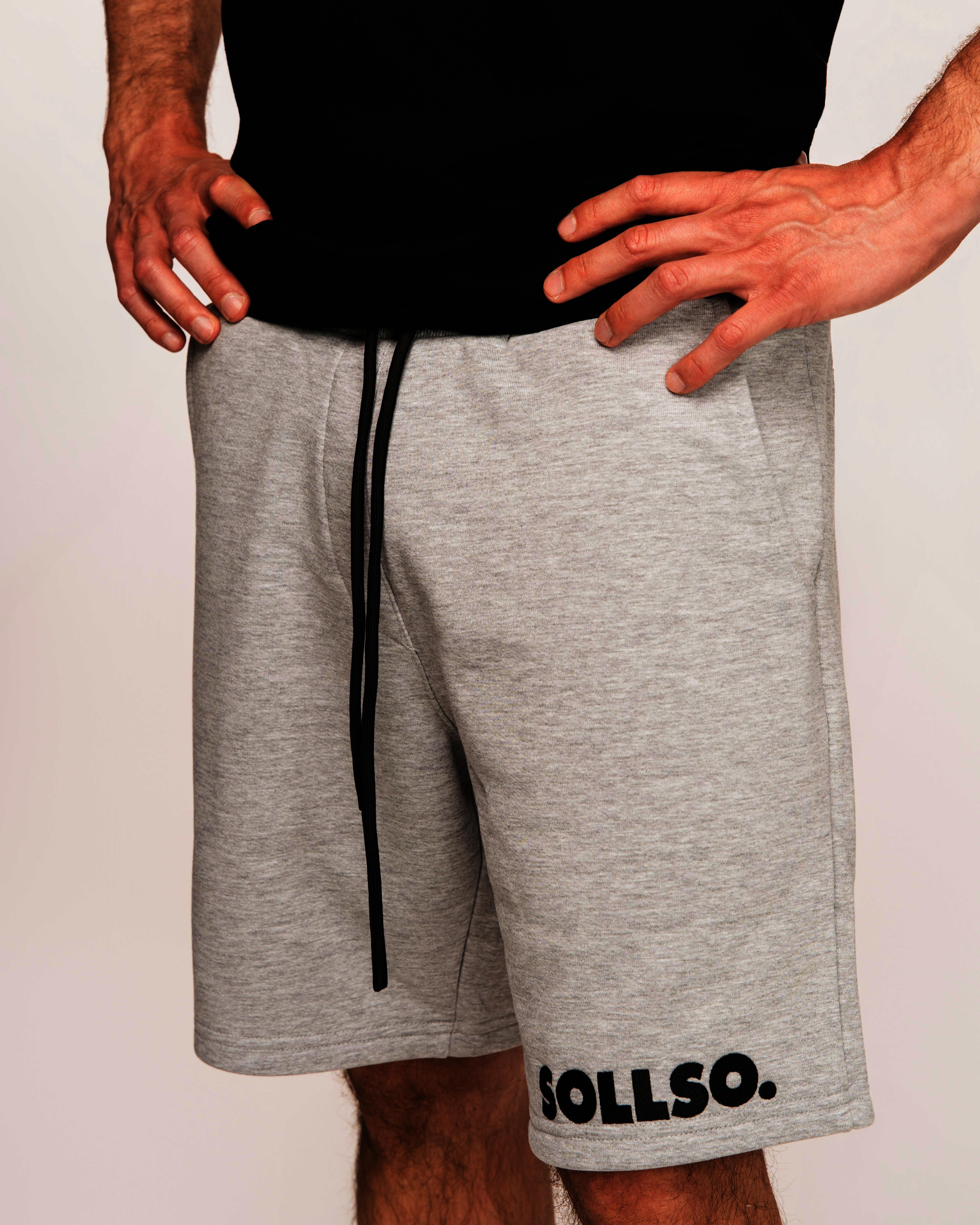 Sweatshorts „SOLLSO.“, Grau Melliert, Gr.S