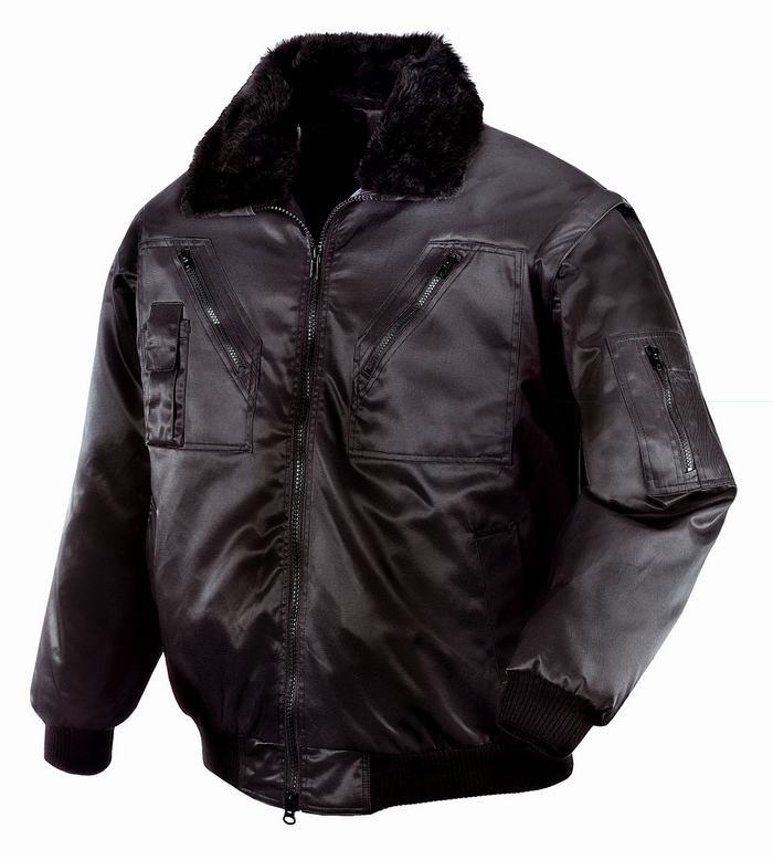 teXXor Piloten Oslo Arbeitsjacke mit abnehmbaren Ärmeln, 5XL, schwarz, 4176 