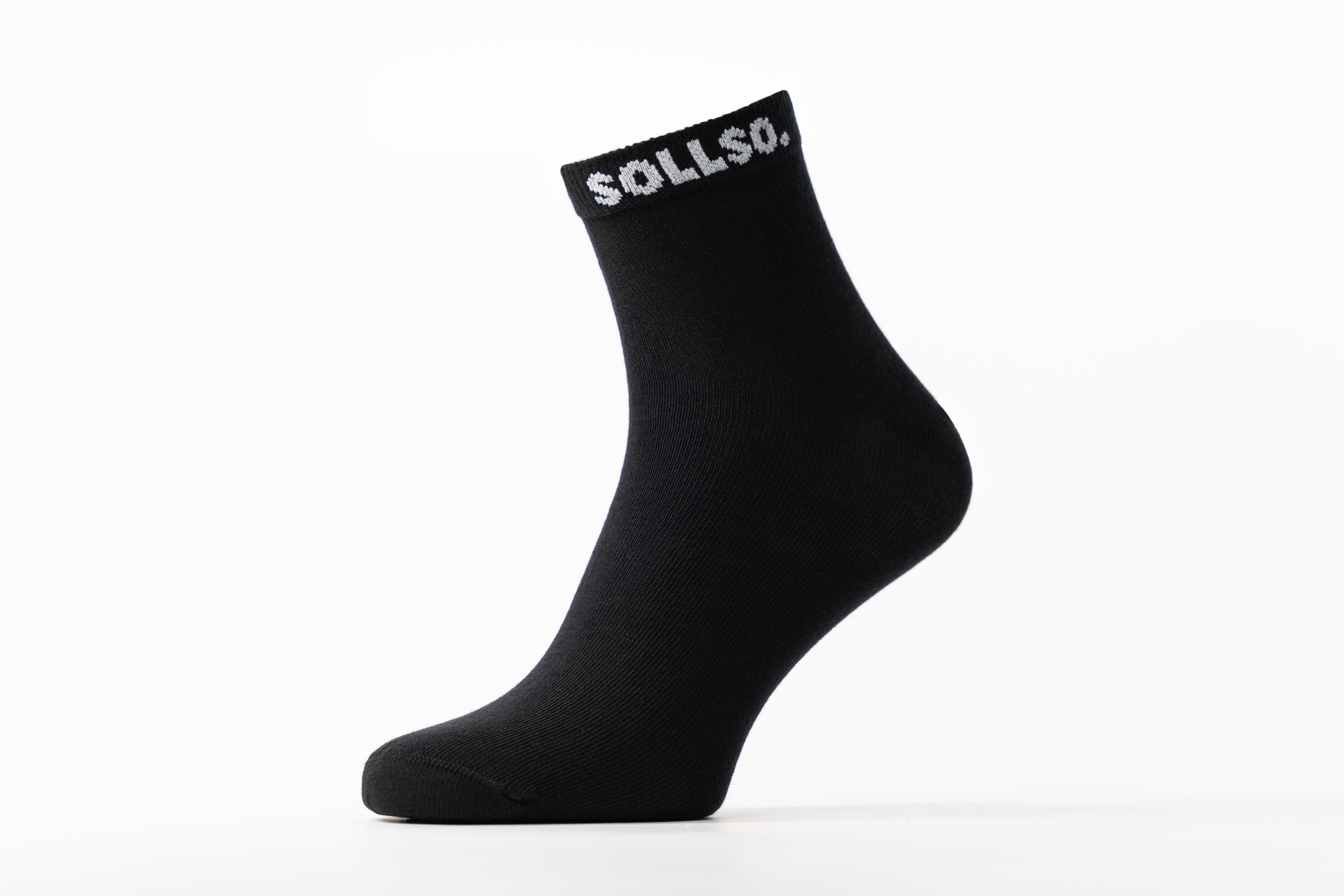 SOLLSO. Herren Sneakersocke, Farbe Schwarz, Größe 43-46, 10 Paar