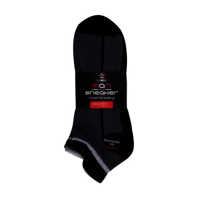 Herren Sneaker-Socken 72180 , Gr. 43/46, farbig gem., 3 x 4er-Pack