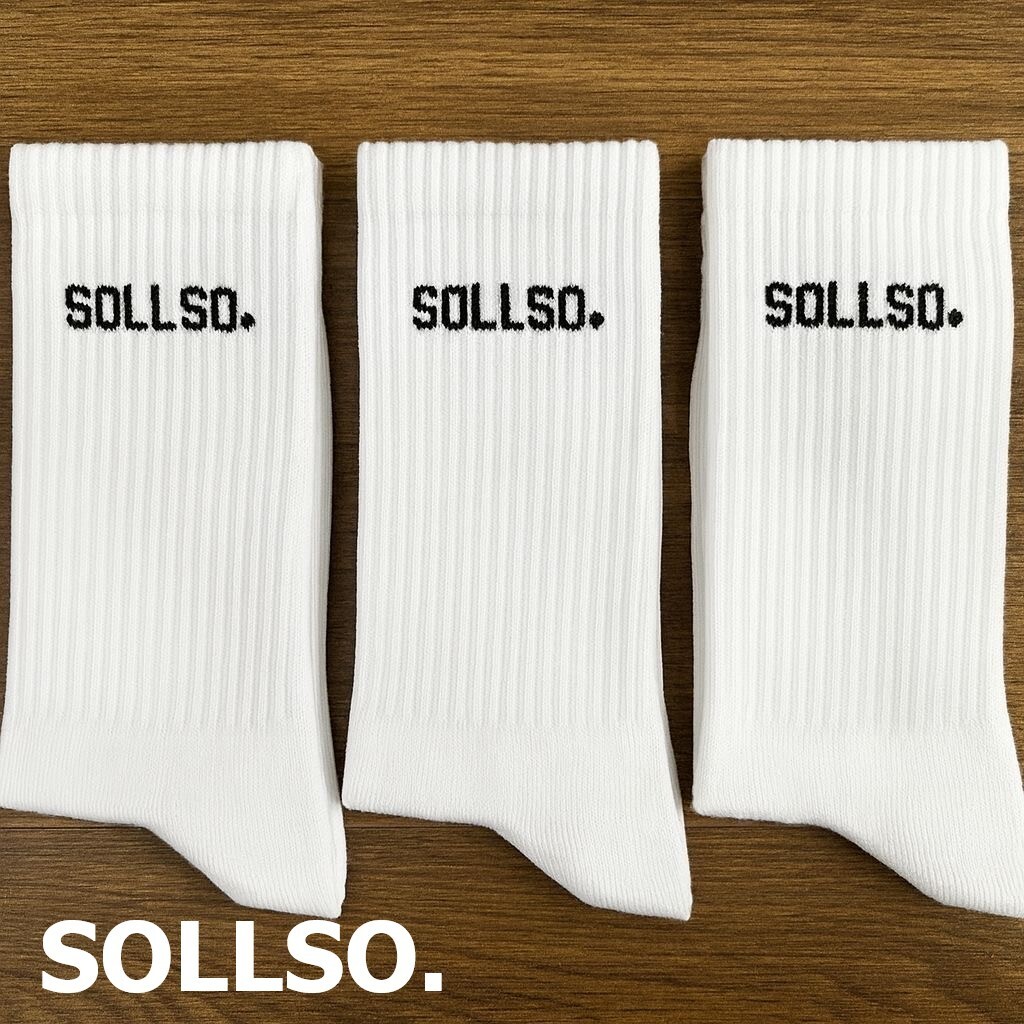 Tennissocken „SOLLSO.“, weiß, 2 x 3er-Pack, Gr-35/38