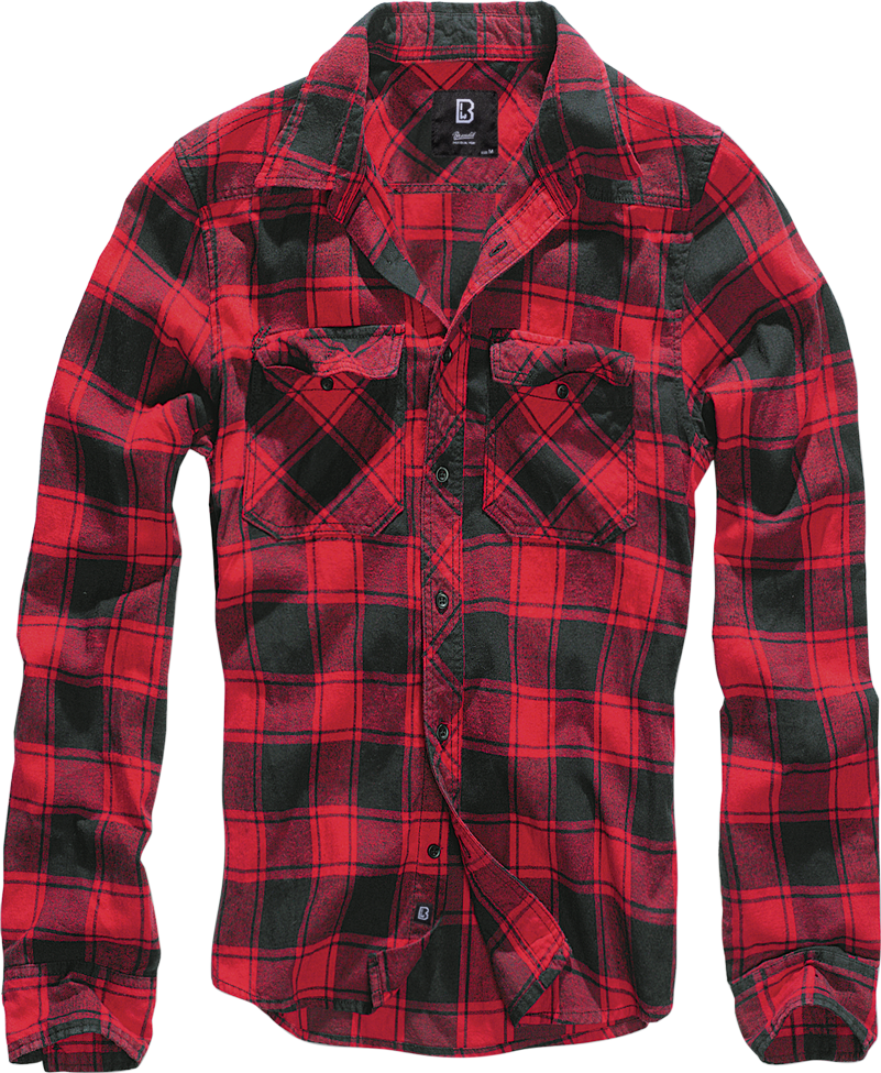Brandit Holzfällerhemd rot/schwarz, Größe 4XL