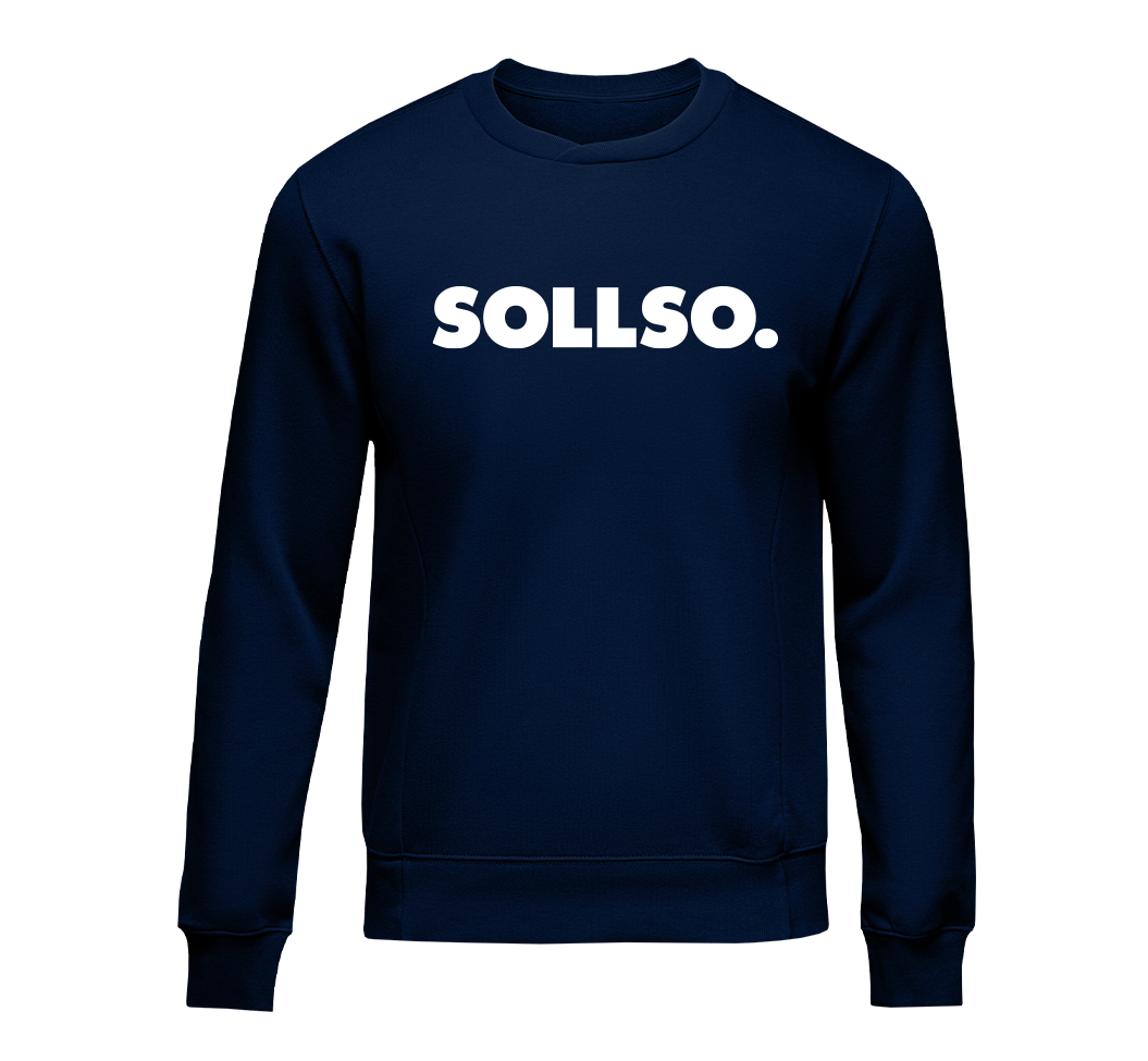 SOLLSO. Sweatshirt „Pure Logo Big“, Farbe Navy Blue, Größe 7XL
