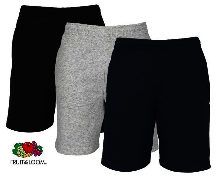 Fruit of the Loom Leightweight-Shorts, Grau Melliert, Gr-L