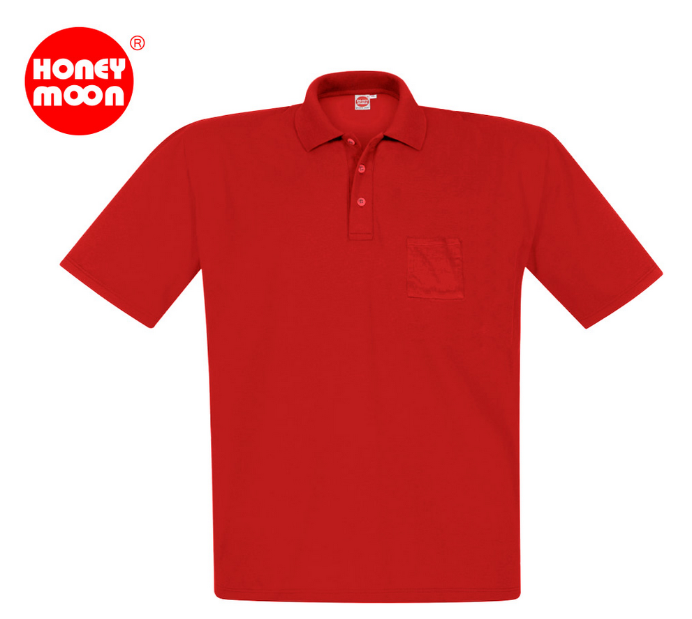 Honey Moon Polo-Pique-Shirt, Farbe rot, Gr.4XL