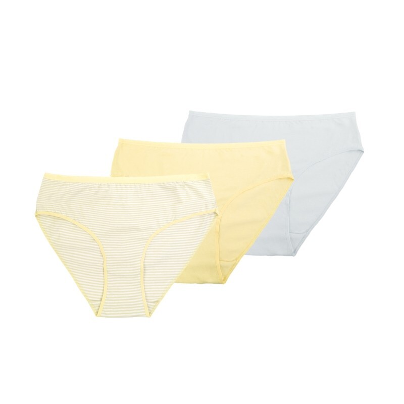 Damen Bikinislip 19115, gestreift, versch. Farben, 4 x 3er-Pack, Gr.36/38