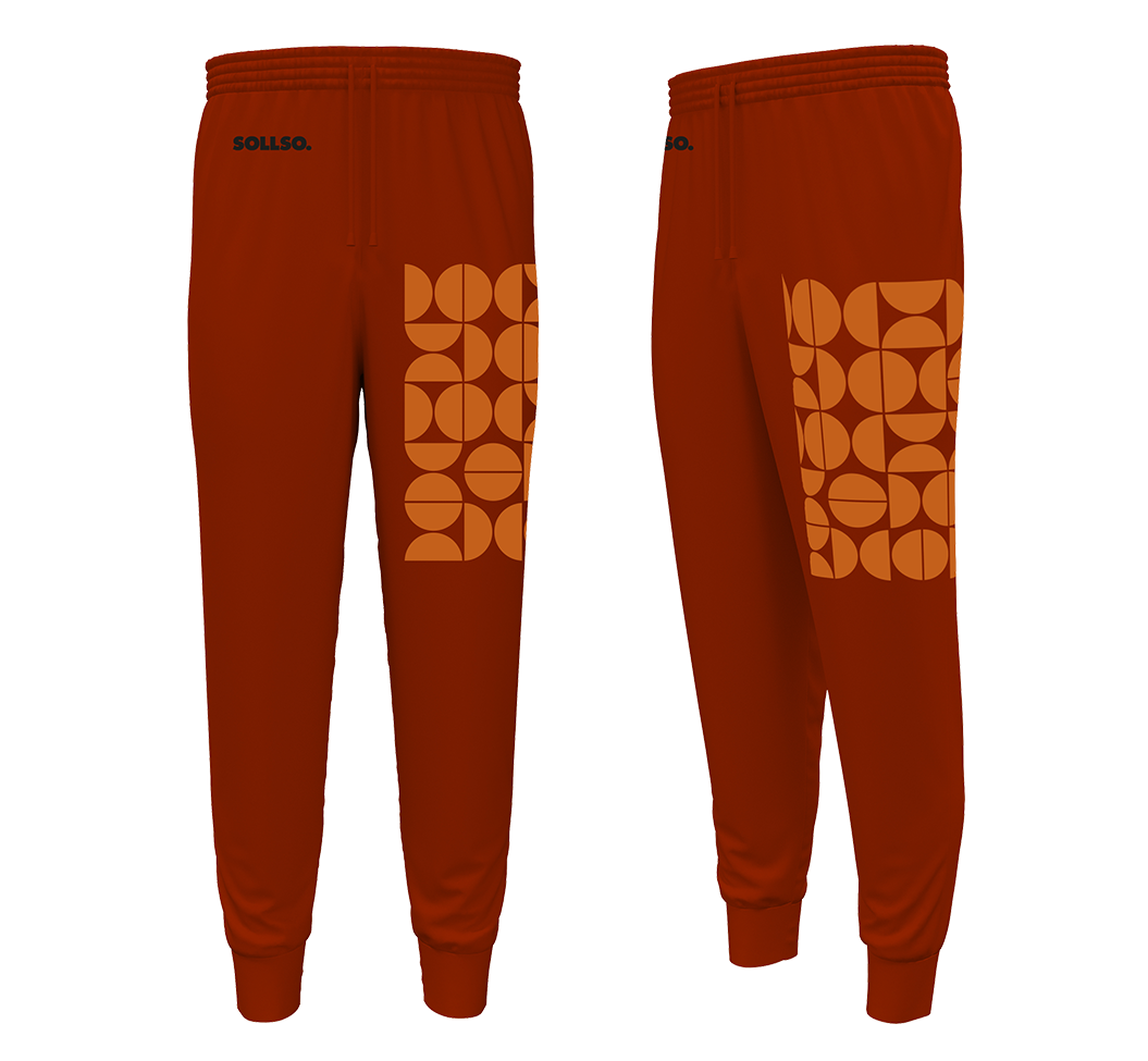 SOLLSO. Sweatpants „Abstract“, Farbe Ginger Red, Größe 6XL