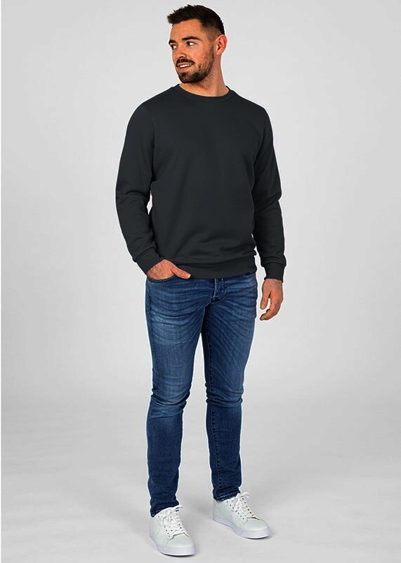 JAKO Sweat-Shirt Organic, steingrau, Gr.M