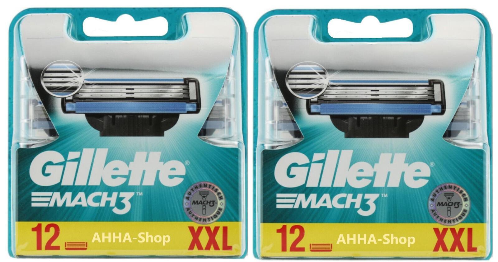 Gillette Mach3 Rasierklingen, 24 Stück/Pack