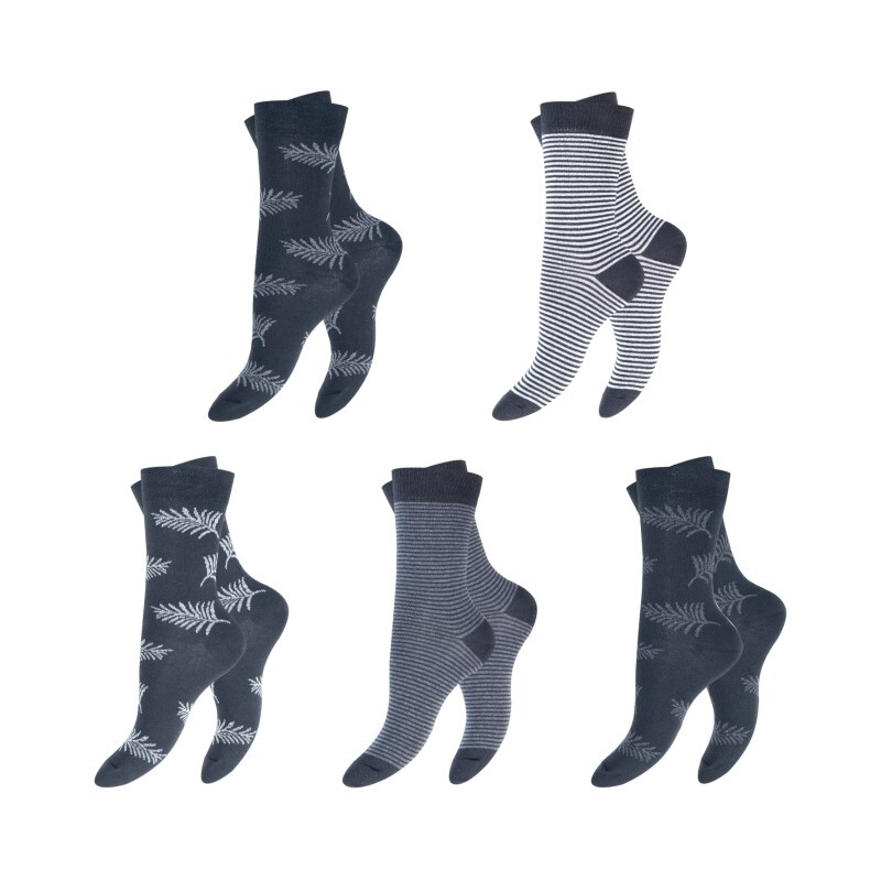 Damen Socken 63102, Komfortbund ohne Gummi, 2 x 5er -Pack, Gr.35/38
