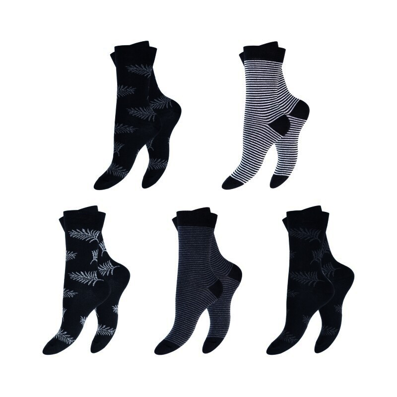 Damen Socken 63102, Komfortbund ohne Gummi, 2 x 5er -Pack, Gr.35/38