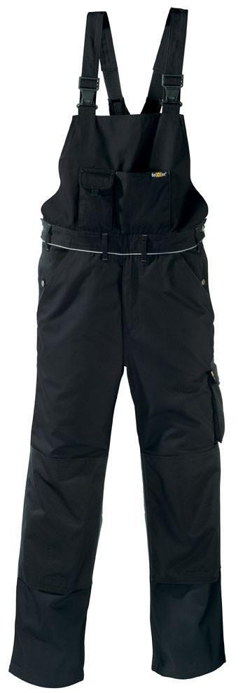 Canvas-Latzhose (320 g/m²) „AMAZONAS” Farbe schwarz/schwarz Größe 26