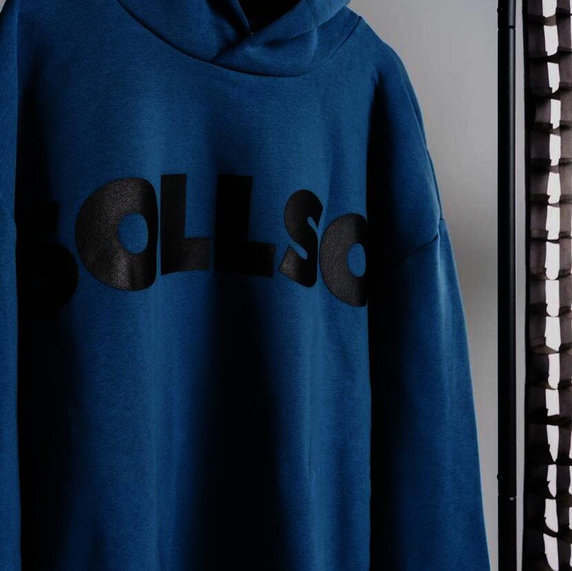 SOLLSO. Hoodie „Pure Logo“, Farbe Rough Sea, Größe 3XL