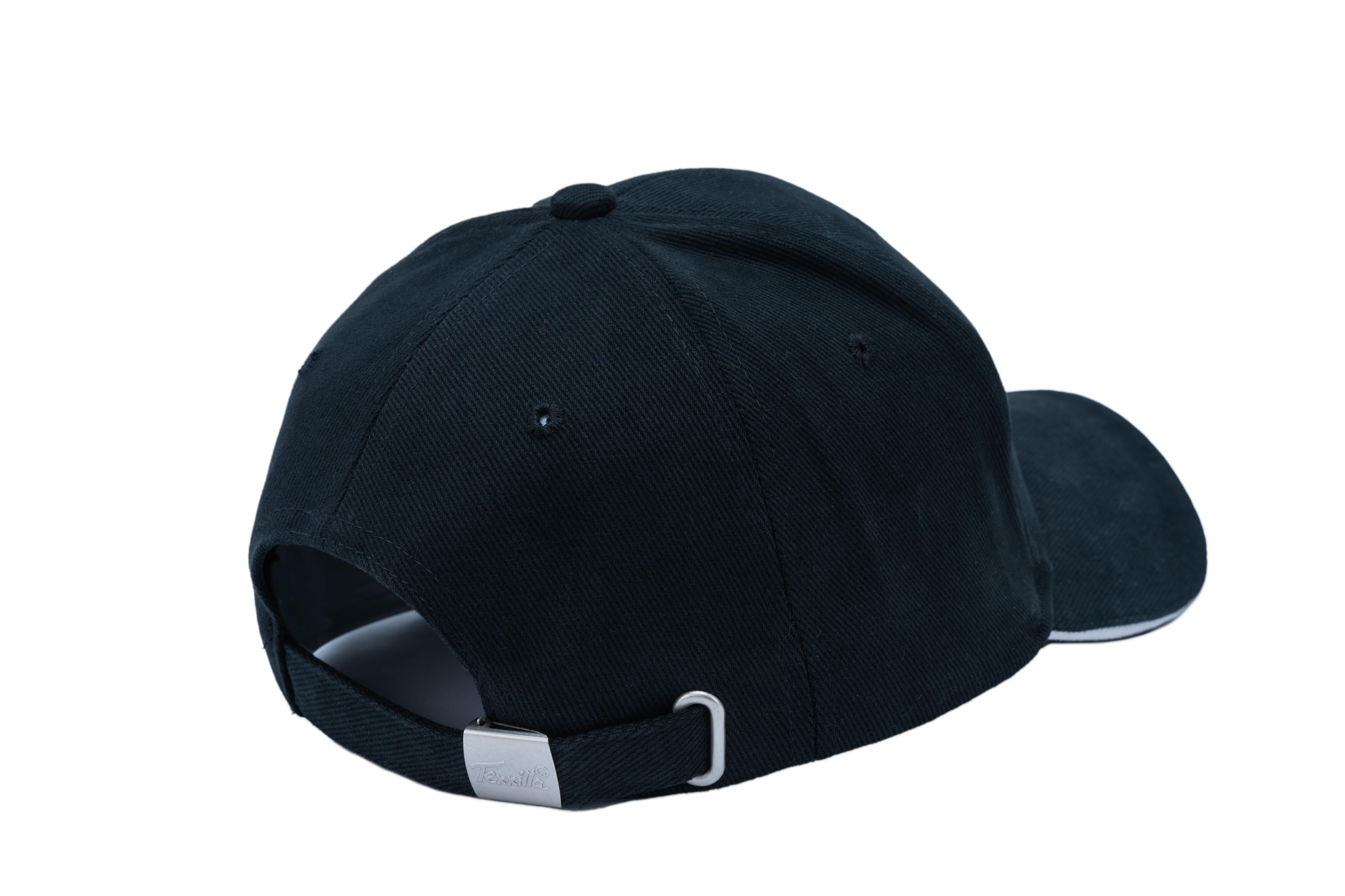 SOLLSO. TEXXILLA 6 Panel Sandwich Cap, Schwarz/Weiß