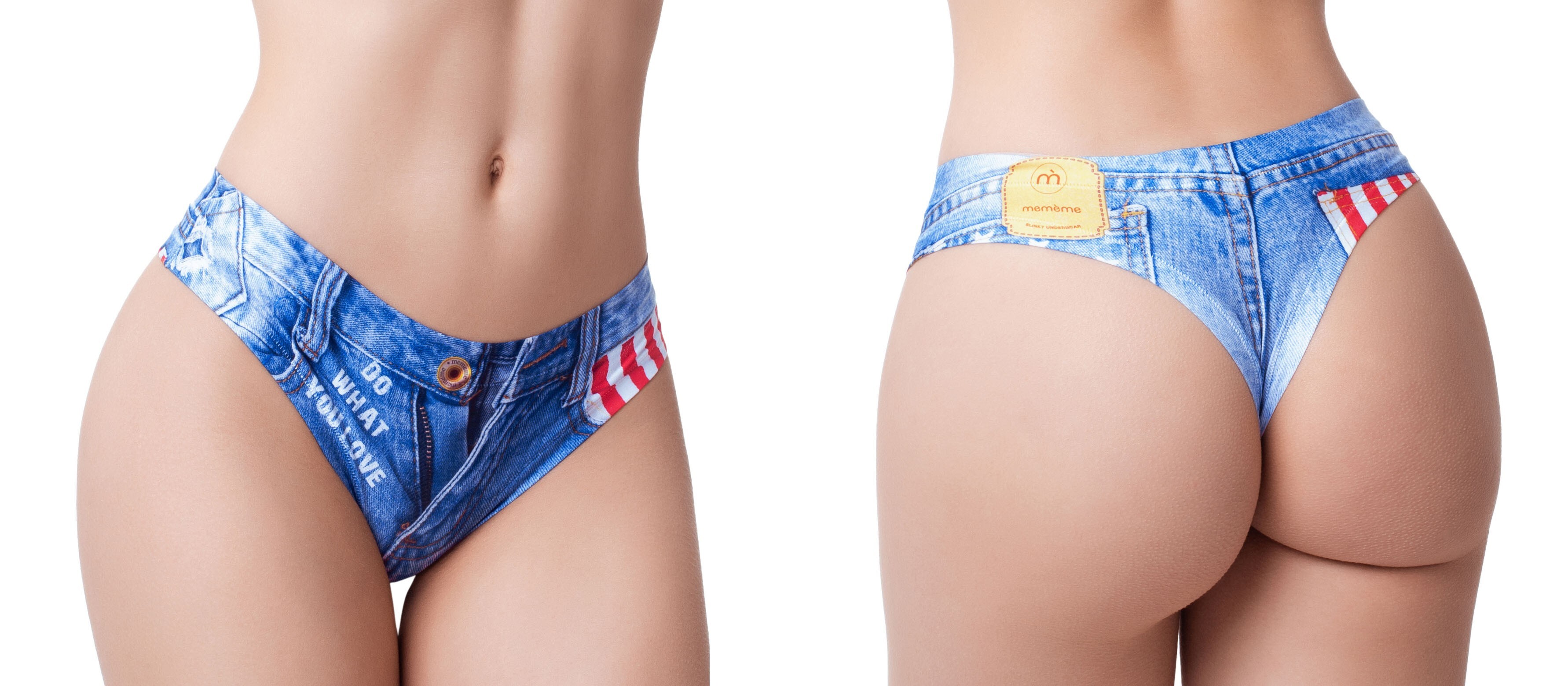Memème JEANS AMERICAN FLAG Tanga, Größe M