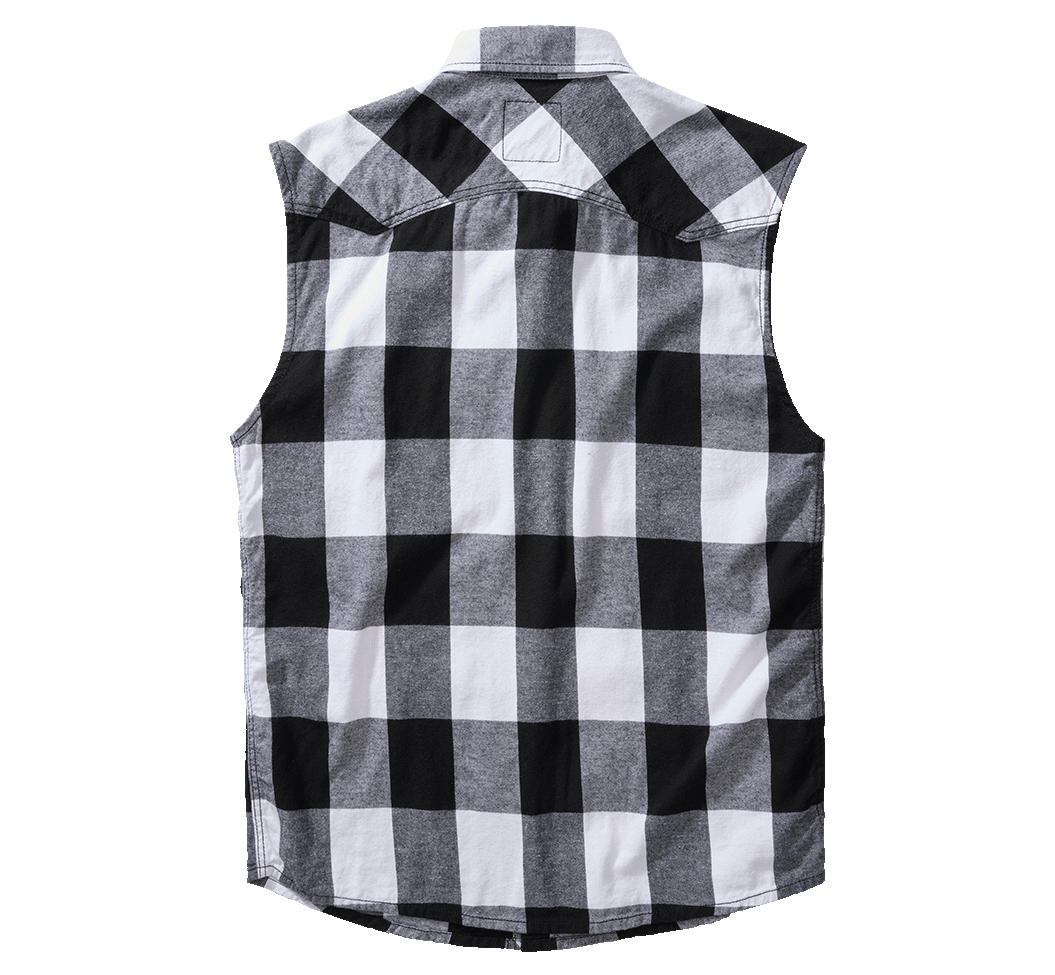 Brandit Checkshirt, Farbe weiß/schwarz, Größe XL