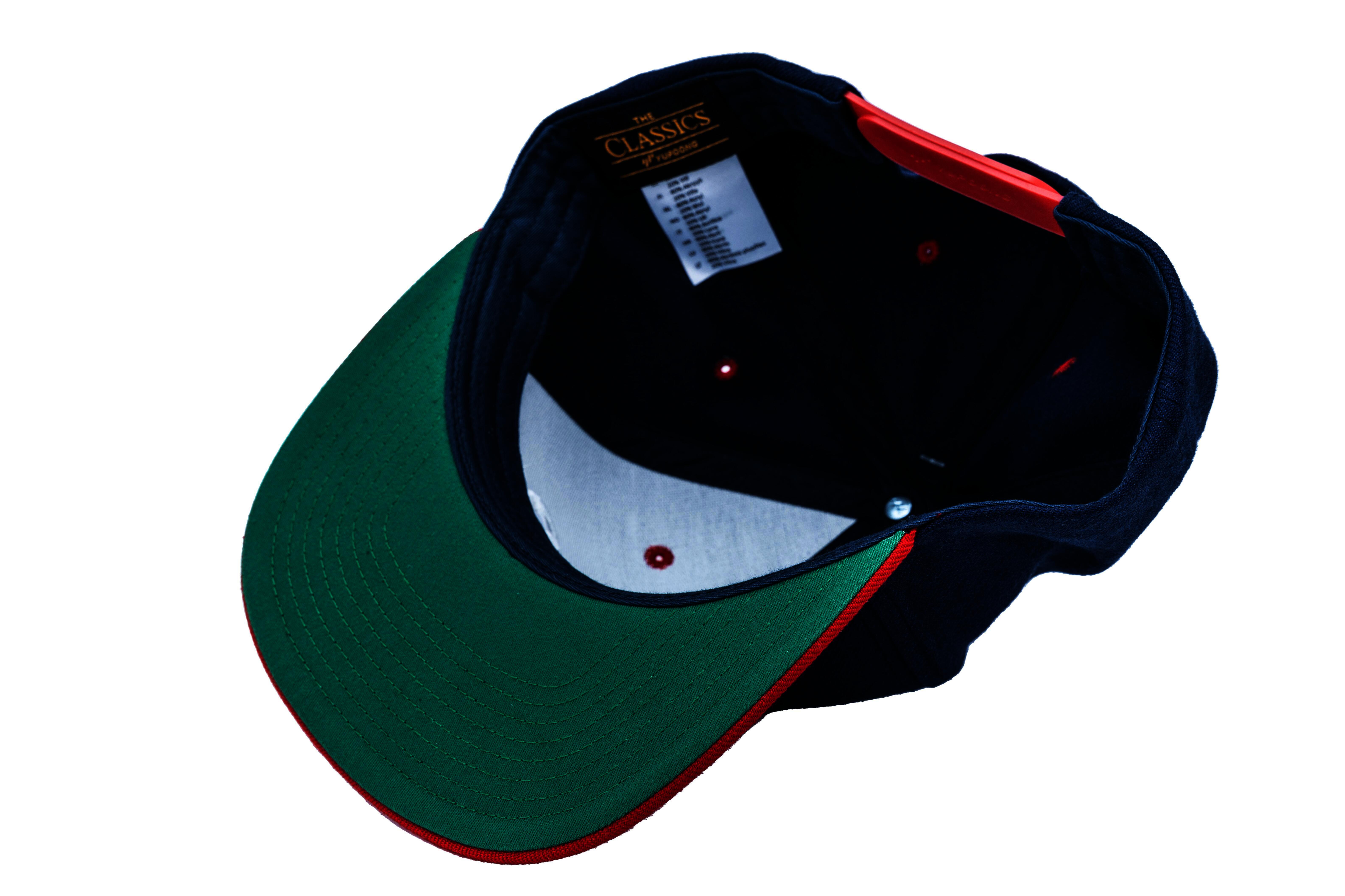 SOLLSO. Classic Snapback 2-Tone Cap, Navy-Red