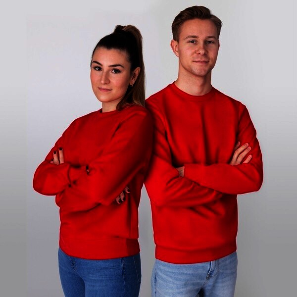 JAKO Sweat-Shirt Organic, rot, Gr.XXL