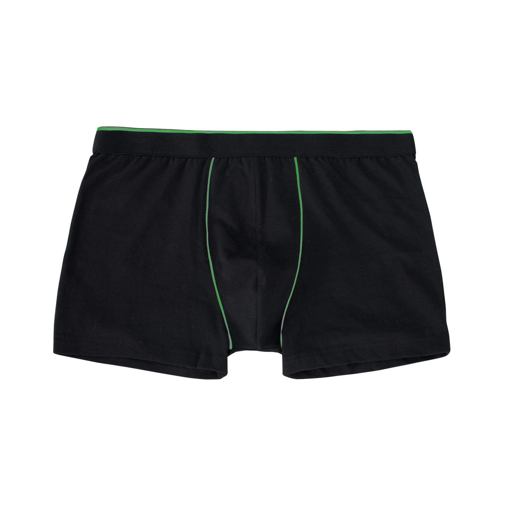 Herren Pants 27439, Schwarz mit versch. farbigen Paspeln, 8er-Pack, Gr.7