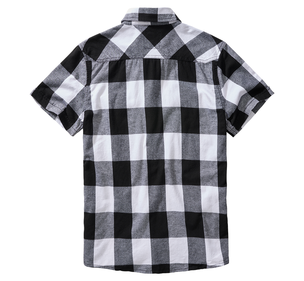 Brandit Holzfällerhemd Halbarm,  Farbe schwarz/weiß, Größe XXL