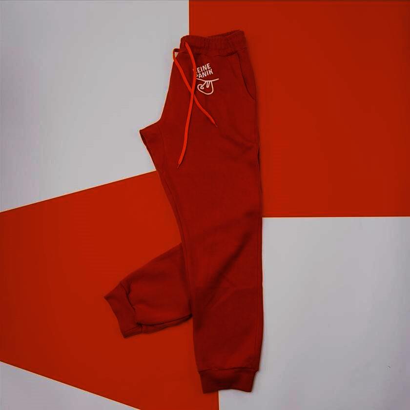SOLLSO. Sweatpants „No Panic Sloth“, Farbe Ginger Red, Größe 3XL