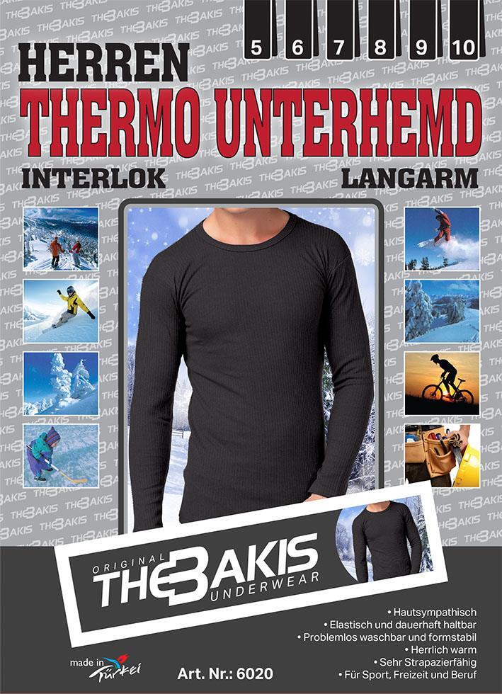 Herren Thermo Unterhemd , lang, Farbe anthrazit, Größe 10