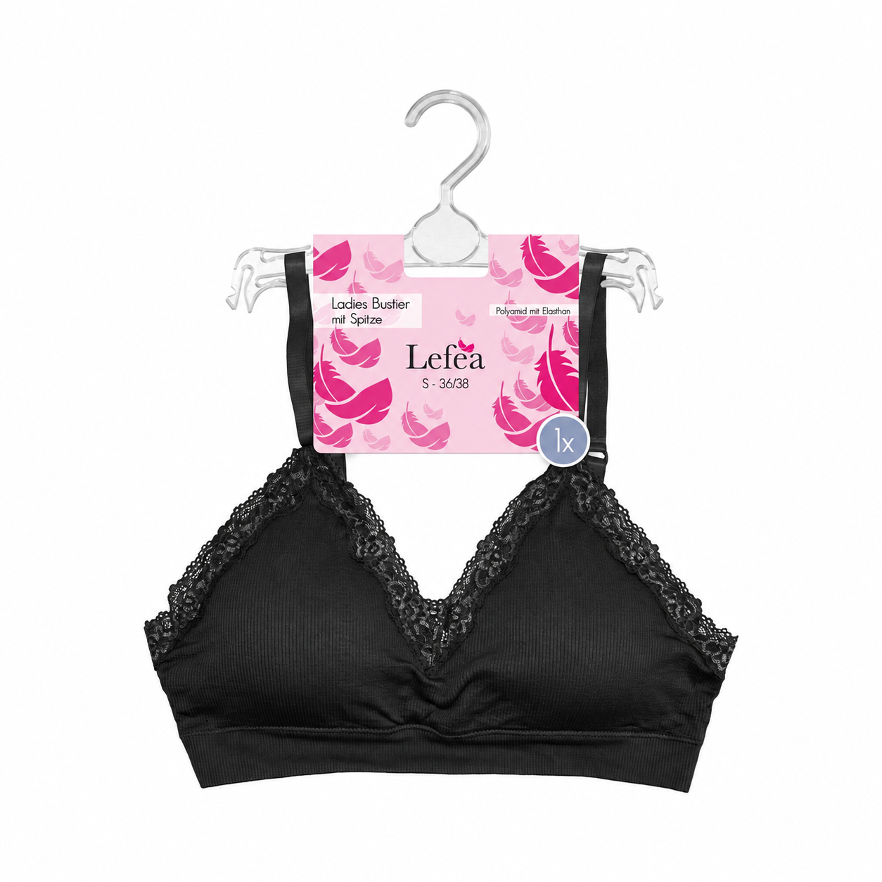 Damen Bustier 19150 Seamless, gerippt, Flamingo, Gr.L