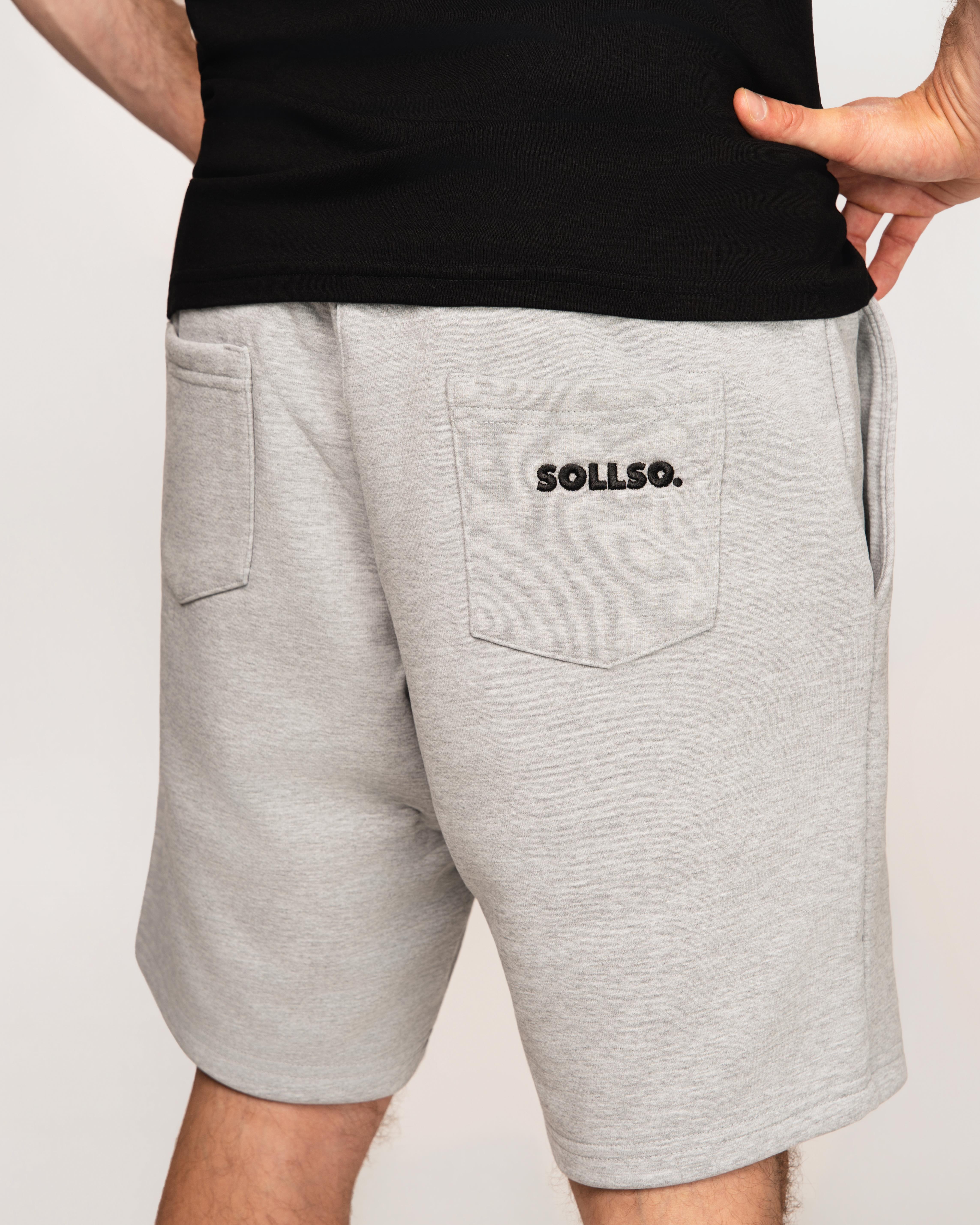Sweatshorts „SOLLSO.“, Grau Melliert, Gr.S