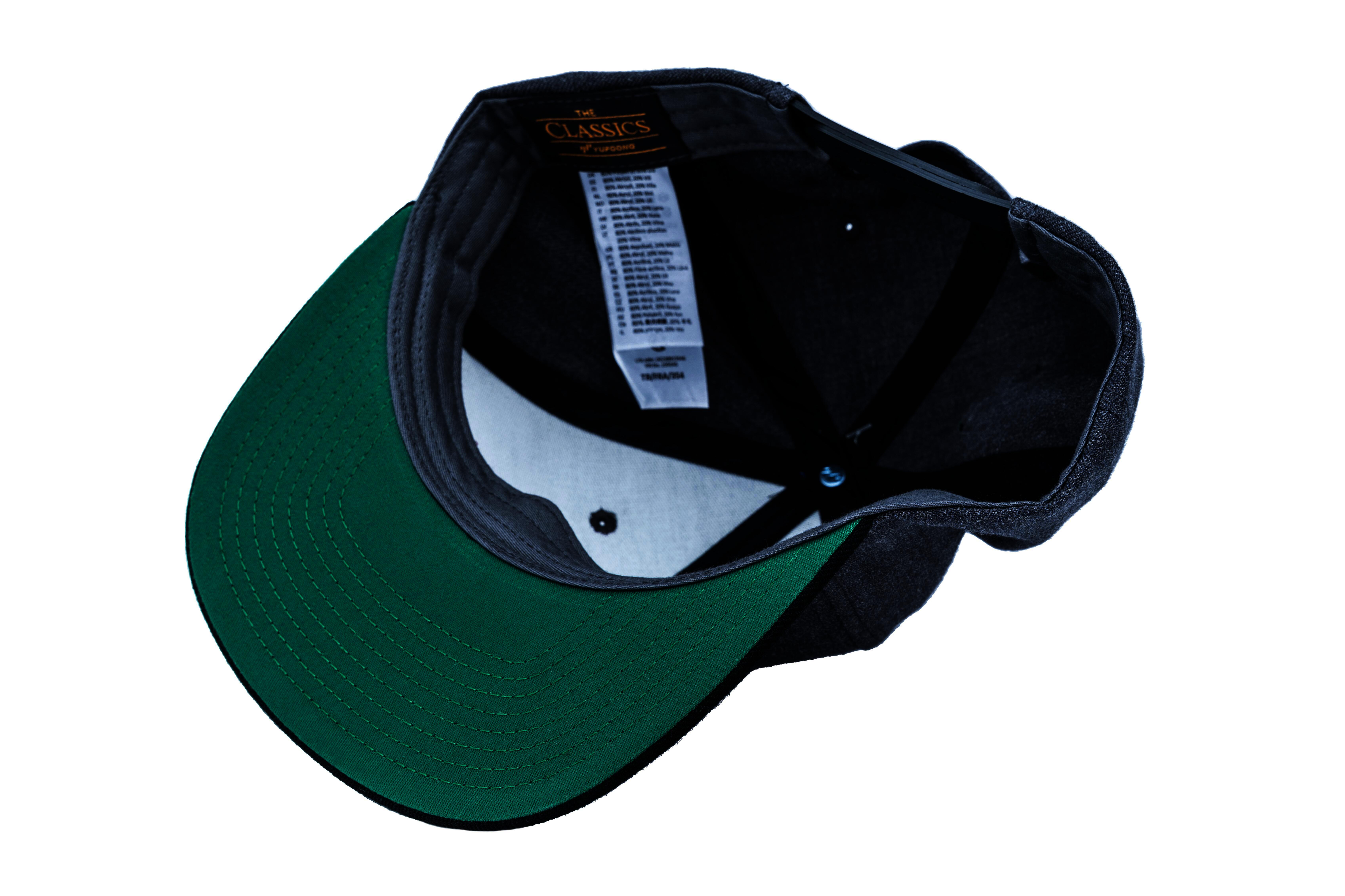SOLLSO. Classic Snapback 2-Tone Cap, Charcoal-Black