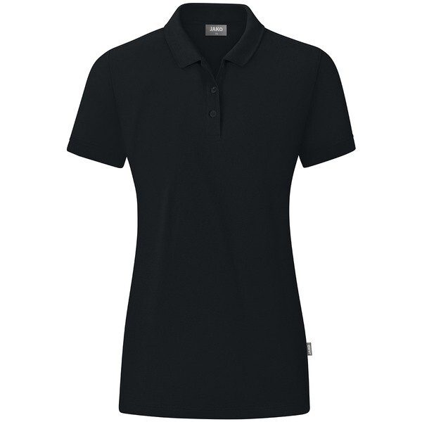 JAKO Damen Polo-Shirt Organic, schwarz, Gr.42
