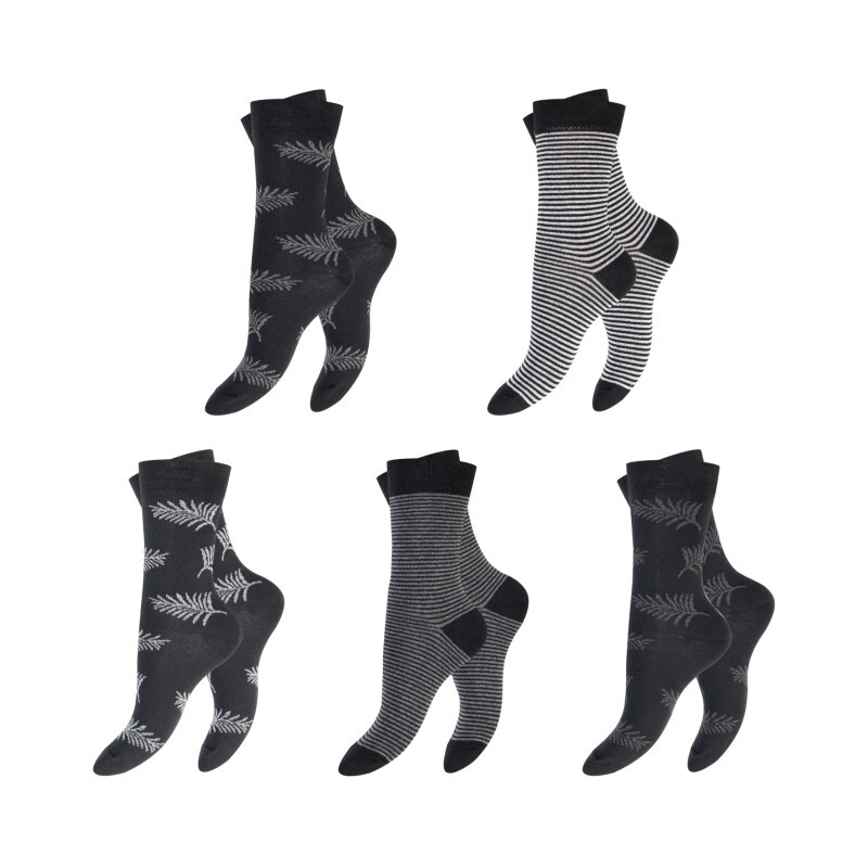 Damen Socken 63102, Komfortbund ohne Gummi, 2 x 5er -Pack, Gr.35/38