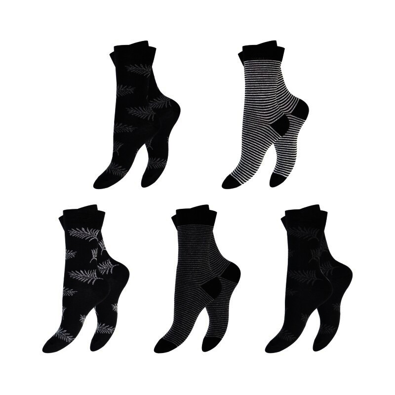 Damen Socken 63102, Komfortbund ohne Gummi, 2 x 5er -Pack, Gr.35/38