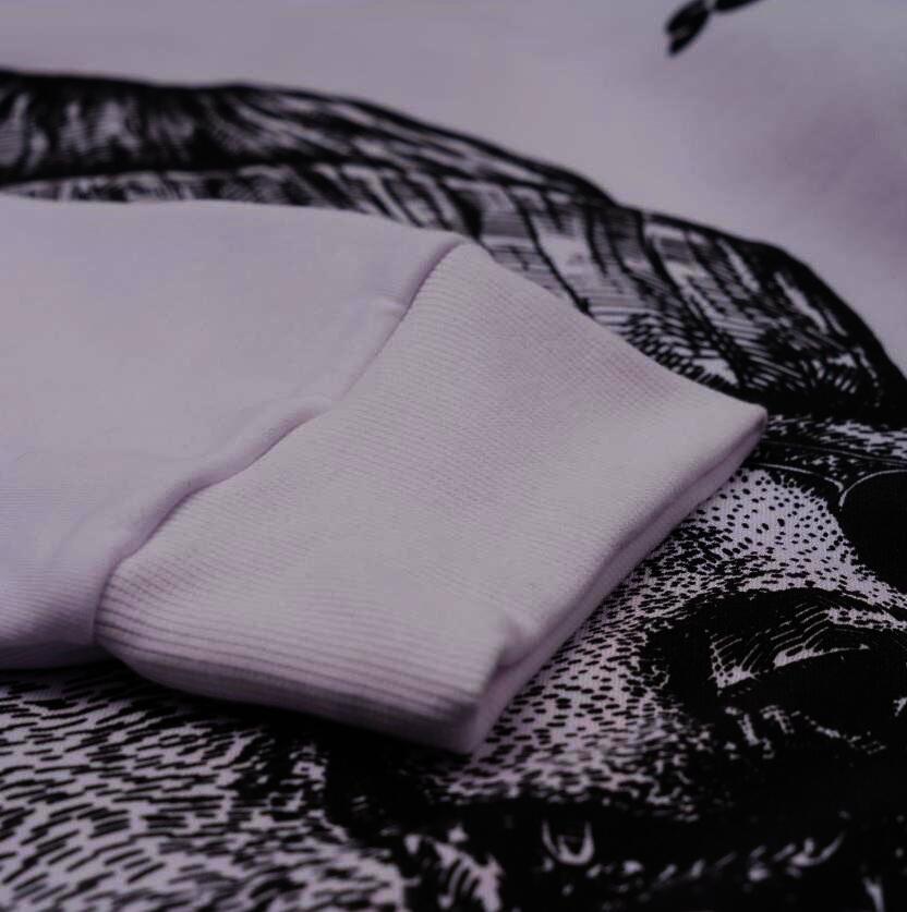 SOLLSO. Hoodie „Winterbear“, Farbe Melange White, Größe 7XL