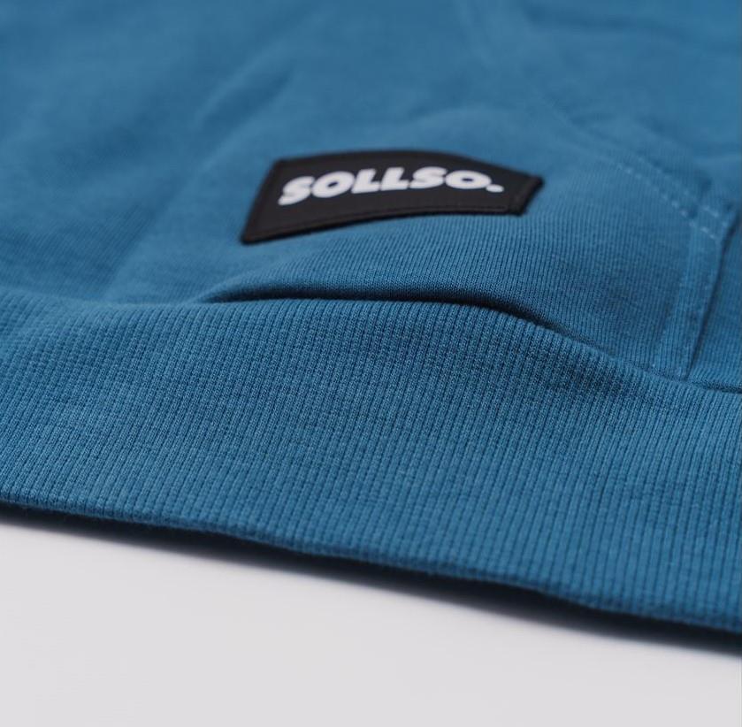 SOLLSO. Premium Hoodie "Let’s Travel" Farbe Navy Blue, Größe XXL